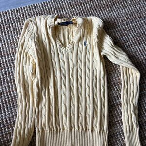 Polo by Ralph Lauren Yellow Cable Knit Sweater